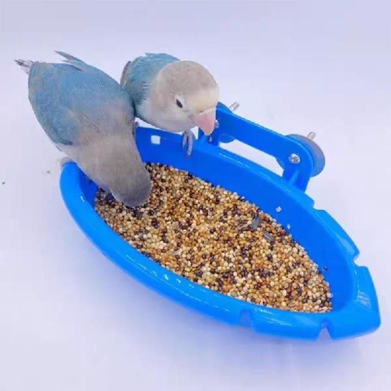 Parrot Bird Bath Shower Supplies Bathtub Bath Basin Multi-function Feeder Plastic Cage Accessories House Hold Accessory
