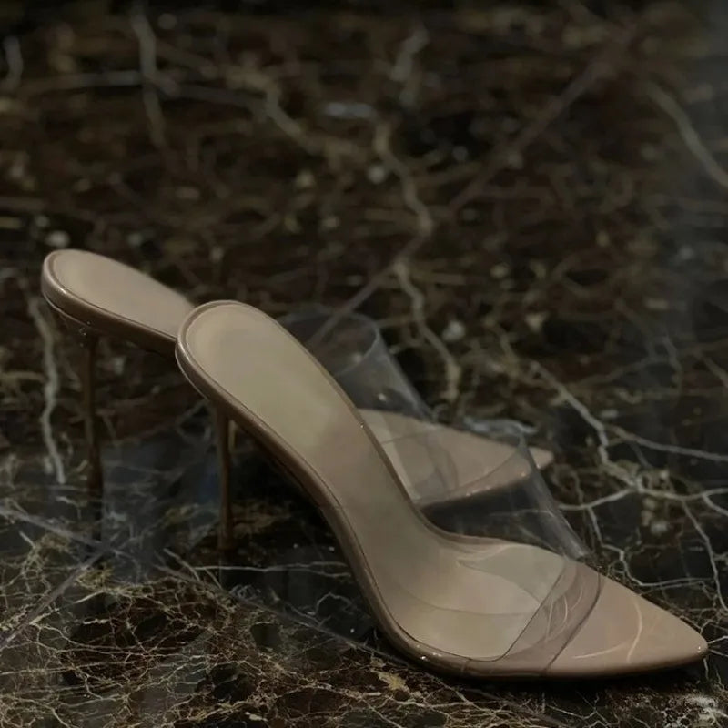 Shoes for Women 2025 New Fashion Shallow Mouth Women's Pumps Summer Sexy Party Dress Ladies High Heel Shoes Slingbacks Thin Heel