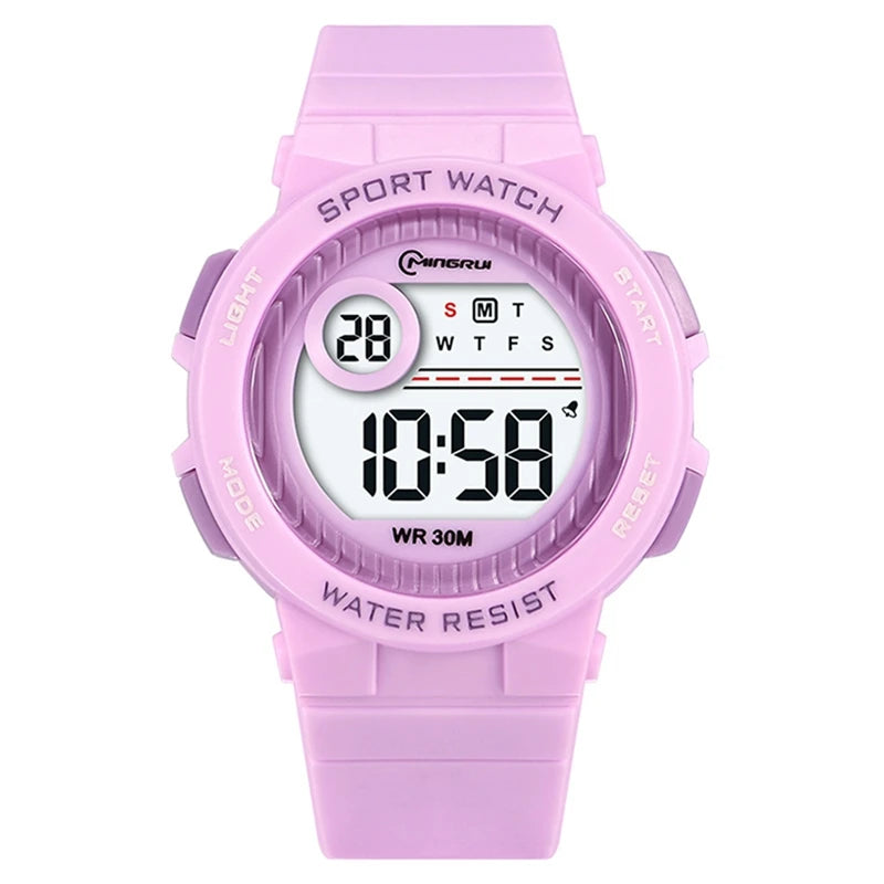 Children Watch Waterproof Digital Watch for Girls Boys Blue Electronic Sport Kid Watches Alarm Swimming Clocks Gifts