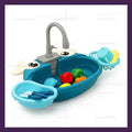 Children Play Kitchen Set with Simulated Dishwasher Sink Hand Basin Electric Circulating Water Toy for Boys Girls Kids Role Play