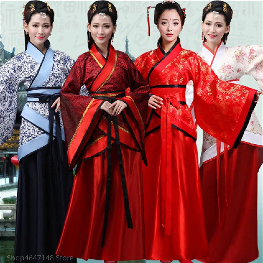 Men Woman Stage Dance Dress Chinese Traditional Costumes New Year Adult Tang Suit Performance Hanfu Female Cheongsam