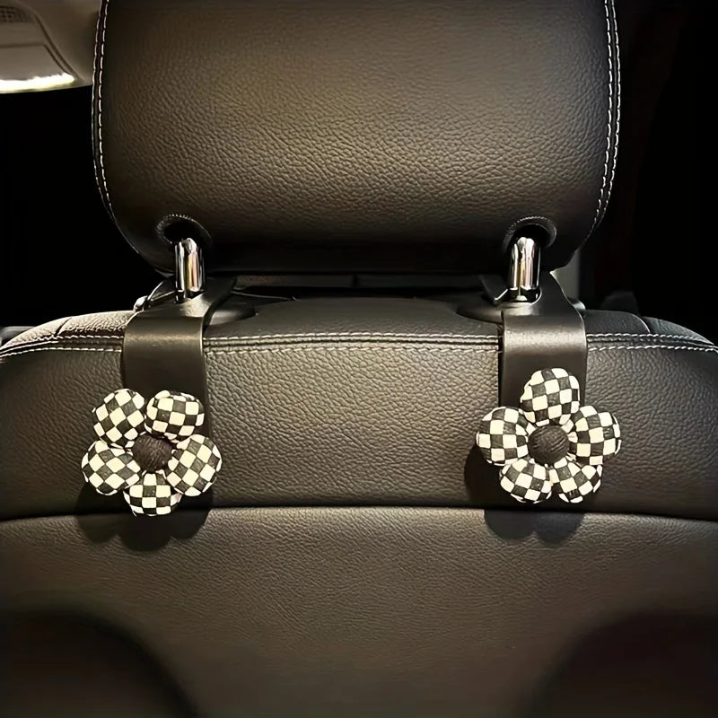 2pcs Car Hooks Seat Back Hook Vehicle Headrest Organizer Storage Hanger Groceries Handbag Women Car Accessories