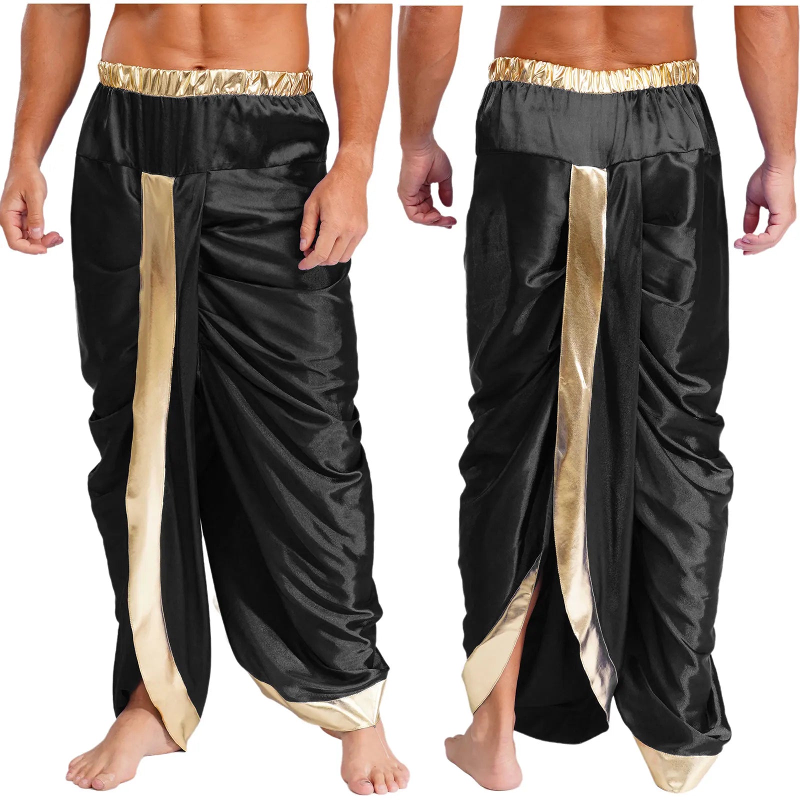 Ready to Wear Dhoti for Men Readymade Dhoti Pants with Dupatta Males Indian Traditional Trousers Festival Party Dress Up Costume