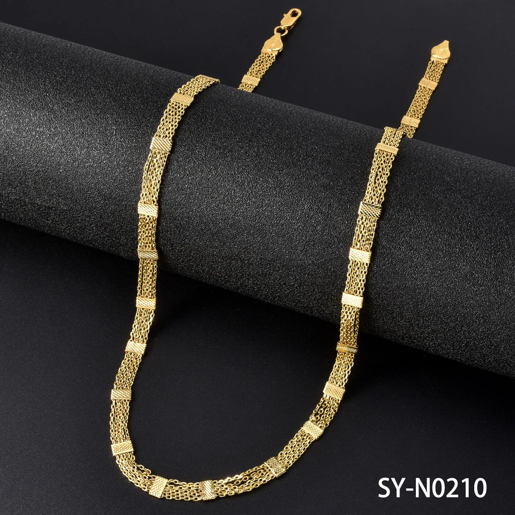 Trendy 18K Gold Plated Chain Necklace for Men Women Luxury Thick Cuban Link Jewelry Textured Design Statement Gift