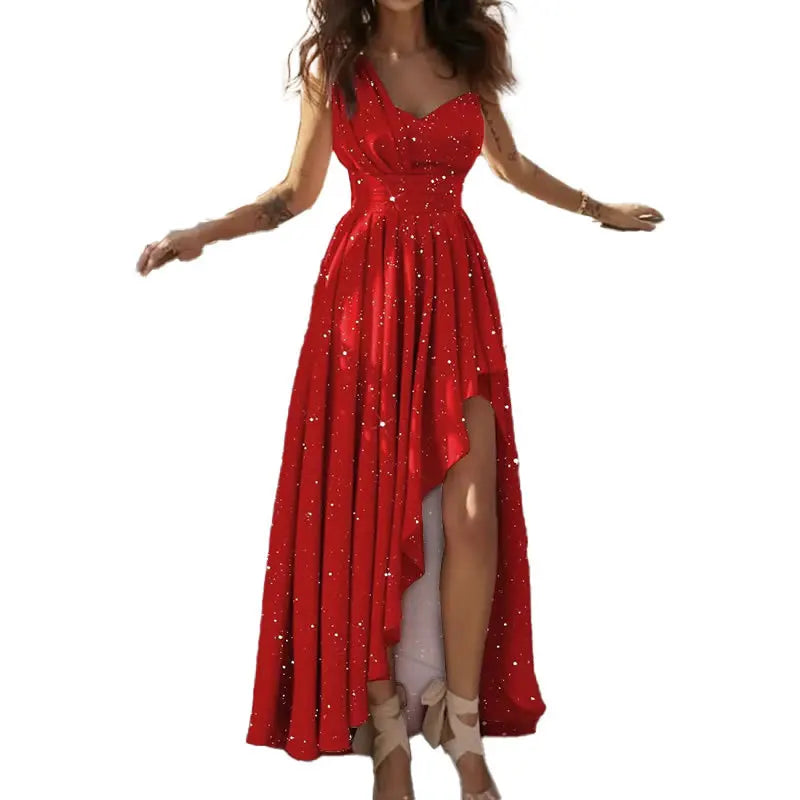 Women Evening Dresses Sexy Elegant Red Cocktail Party Chic Gala Graduation Luxury Formal Occasion Bridesmaid Gown Dress Clothes