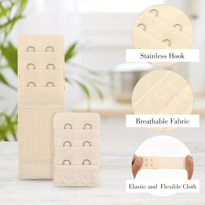 Bra Extenders for Women 4Pcs Adjustable Back Bra Strap Extender Women's Elastic Comfortable Elastic Bra Strap Extenders
