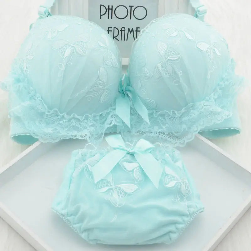 ropa de mujer Bra Set Sexy Lingerie Low Waist Cute Panties Female Bralette Brassiere Soft Wirefree laides Underwear Sets