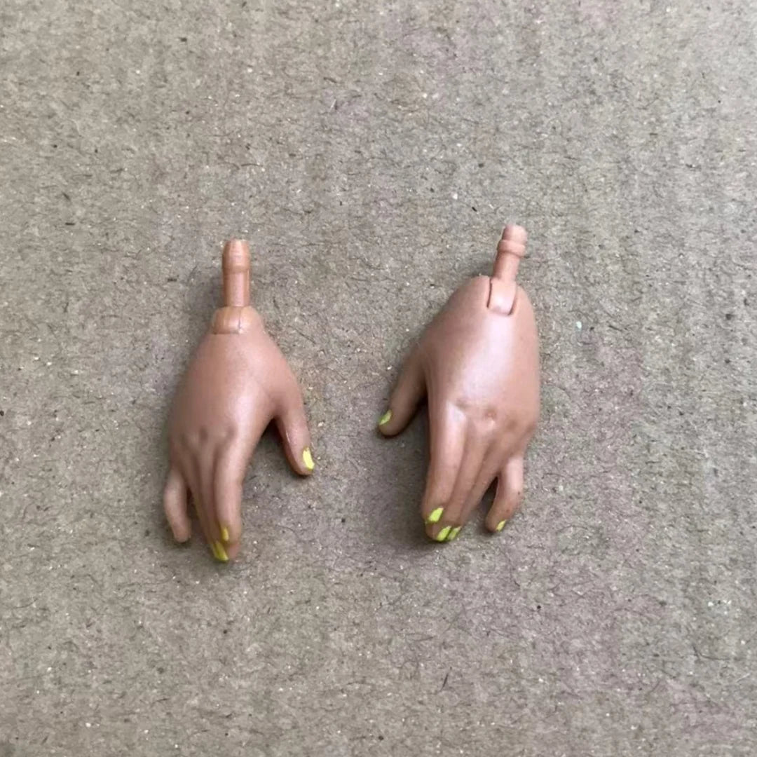 Rainbow Doll Hands With Colorful Nail Polish White Brown Beige Black Doll Parts Male Female Doll Hands Parts
