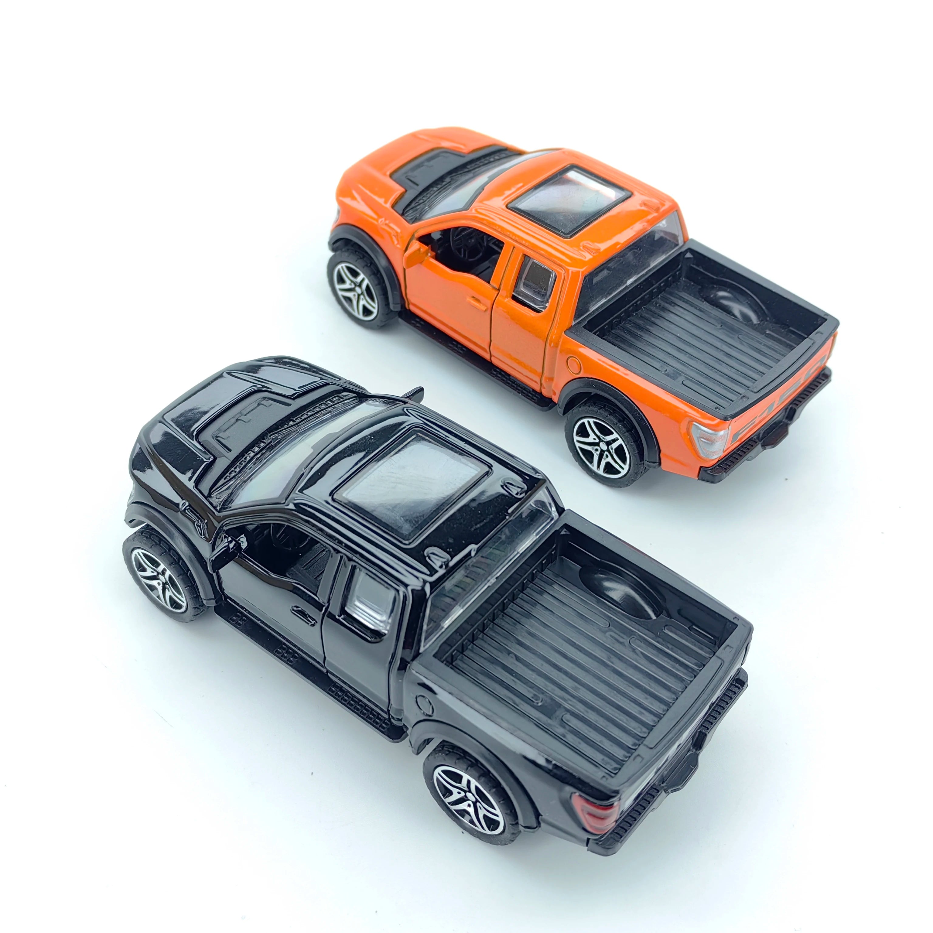 Boy’s treasured metal miniature racing car, realistic spring-powered off-road vehicle, baby-sized toy car.