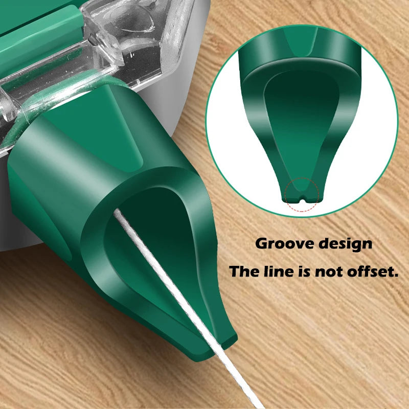 Construction Site Chalk Line Tool Woodworker'S Hand-Cranked Retractable Chalk Line Portable Spirit Level Line Marking Tool