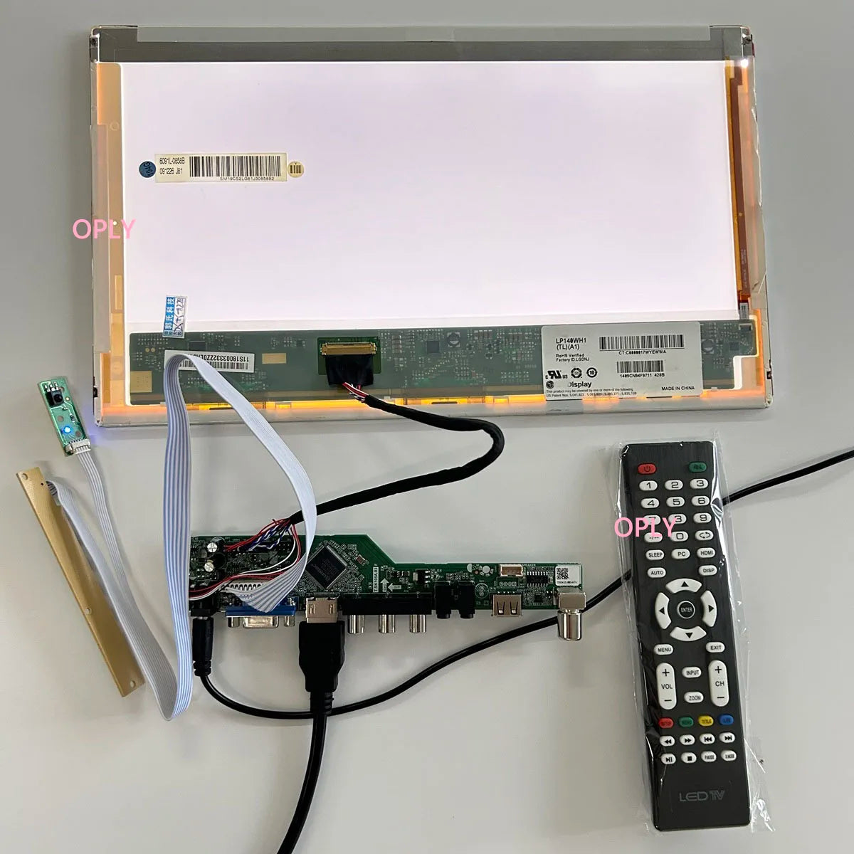 TV Controller board kit for LG LP156WH2 LP156WH2-TLE1/TLEA 1366x768 15.6" HDMI-compatible RF USB AV VGA Audio LED Screen monitor