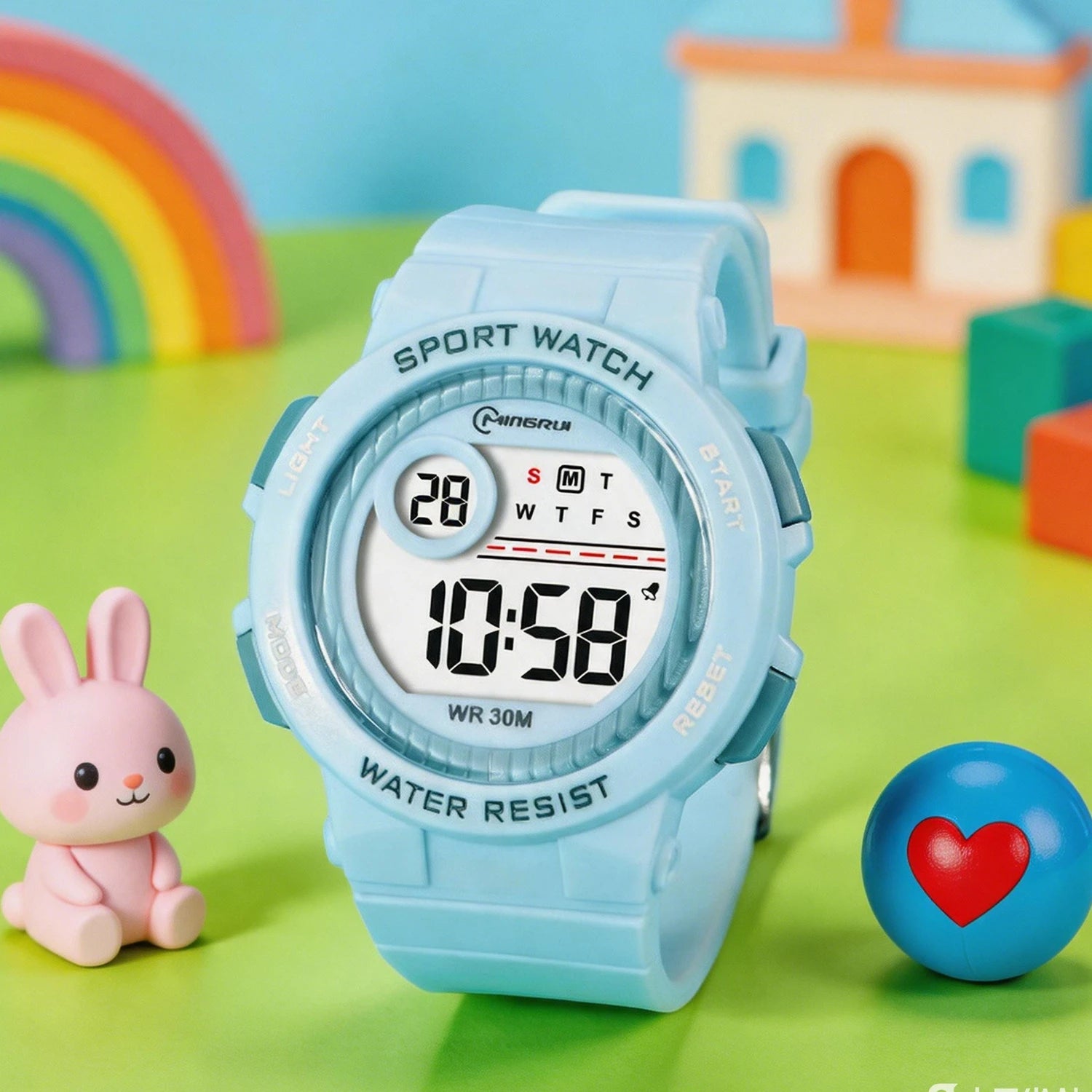 Children Watch Waterproof Digital Watch for Girls Boys Blue Electronic Sport Kid Watches Alarm Swimming Clocks Gifts