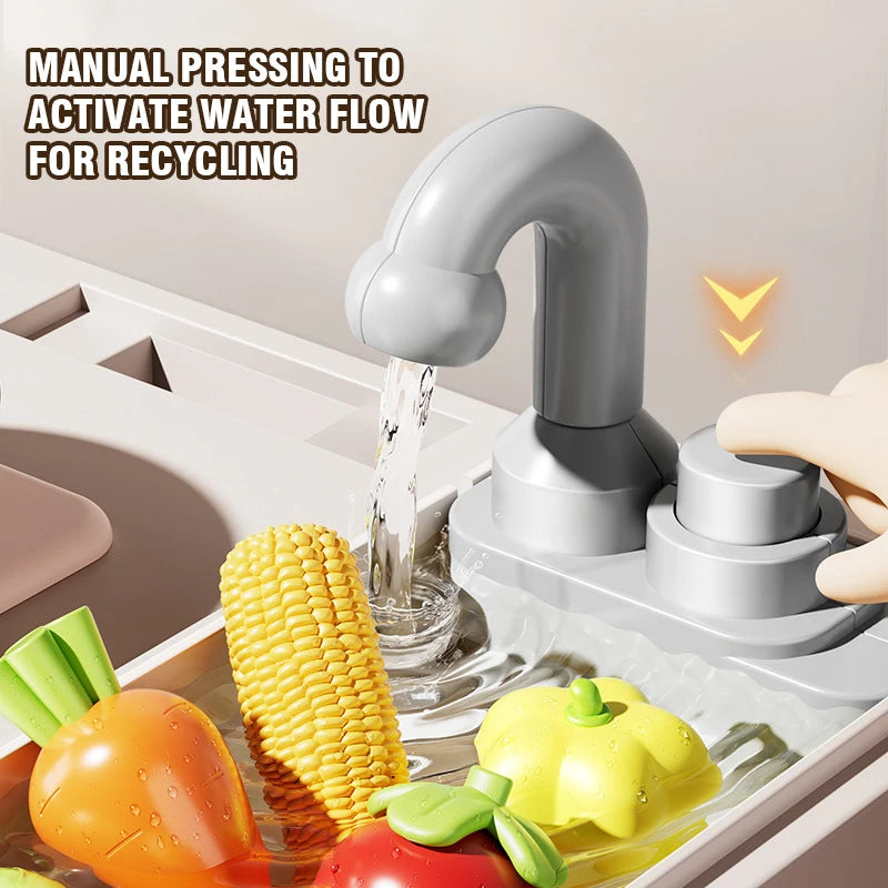 Children Kitchen and Housekeeping Sets Toys Simulated Miniature Food Tableware Counter Career Role Play Toys for Girl Boys Child