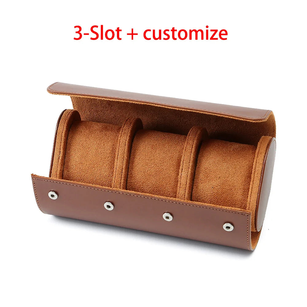 Custom Watch Roll Watch Travel Case Personalized Watch Case Leather Watch Box Engraved Travel Watch Box Men's Gfits for Women