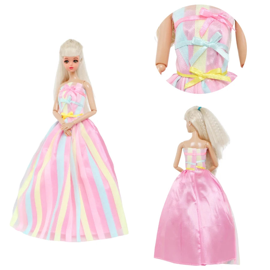 Doll's Wedding Gowns Evening Dresses Set For 11.5in/30cm Dolls Handmade Gorgeous Fashion Party Dress Princess Doll Clothes