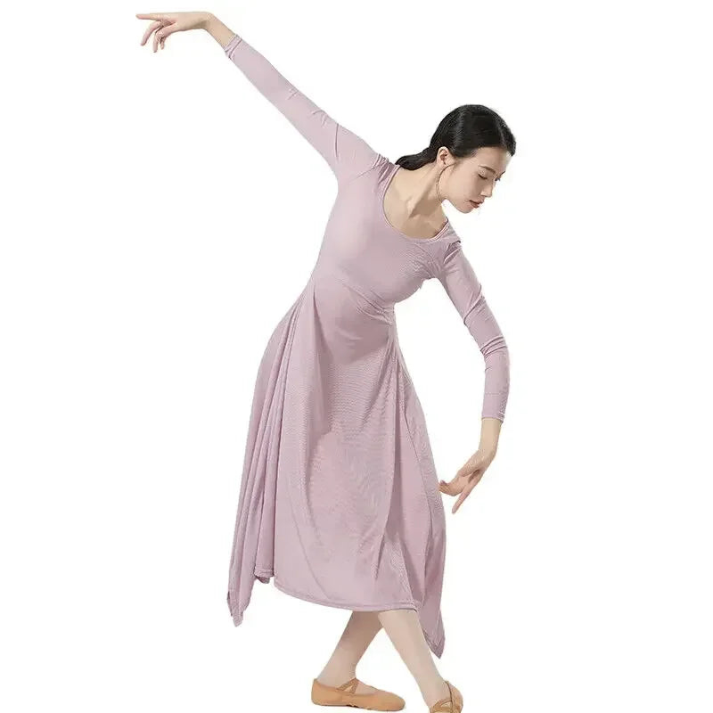 Classical Modern Dance Dress Solid Color New Design Practice & Competition Performance Costume Clothing Supplies