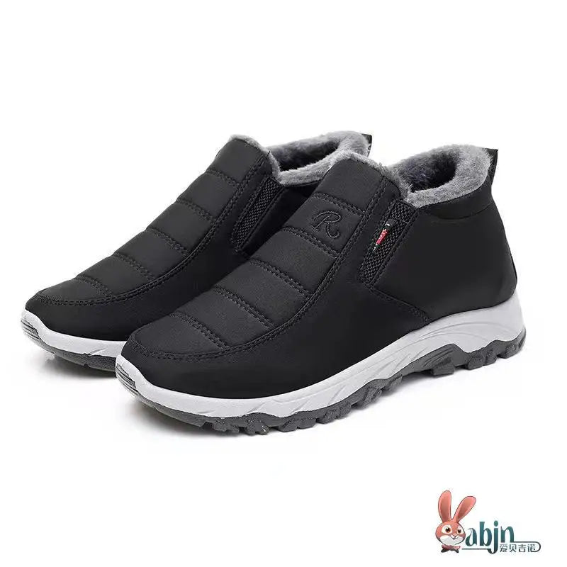 Thickened Waterproof Fleece Lined Winter Boots Men's Cotton Shoes Dad's Snow Boots Parent's Style Beijing Old Style Cloth Shoes