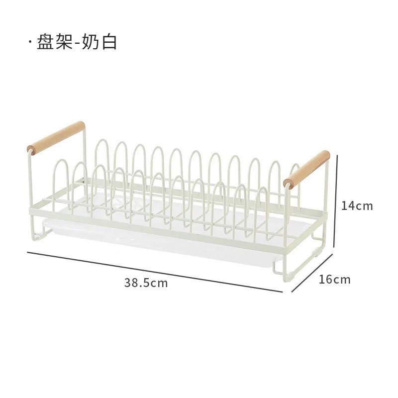 Kitchen Dish Storage Rack Household Countertop Draining Bowl Plate Rack Bowl Chopstick Cabinet Rack Metal Portable Take and Put