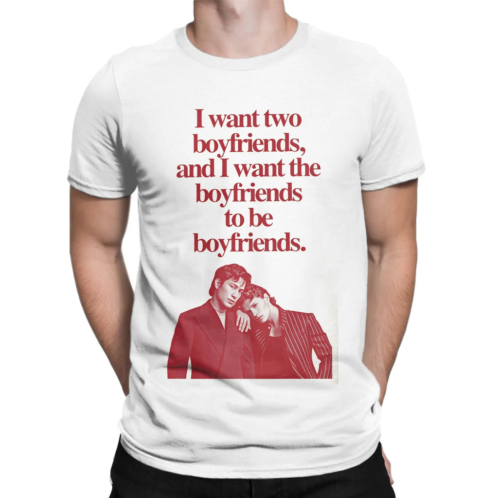 T Shirt Men's  Pure Cotton Unique T-Shirt Round Neck Heated Rivalry Tees Short Sleeve Clothing Classic