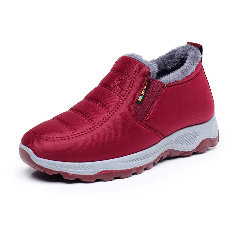 Thickened Fleece Winter Boots Anti-slip Men's Casual Short Tube Polyester Inner  Warm Cotton Shoes for Snowy Days