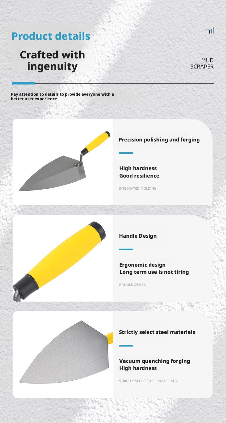 5 pcs Masonry Set carbon steel brickdaying trowelpointing trowelmargin trowel construction Finishing Hand Tools