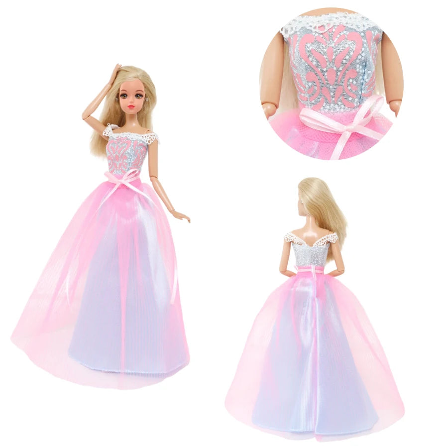 Doll's Wedding Gowns Evening Dresses Set For 11.5in/30cm Dolls Handmade Gorgeous Fashion Party Dress Princess Doll Clothes