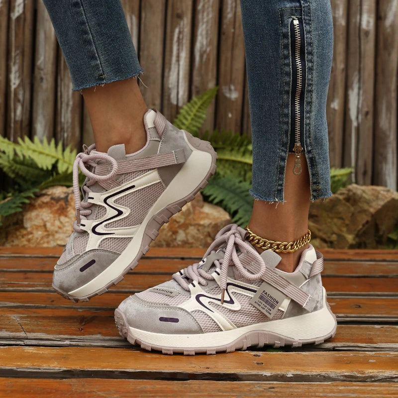 2026 New Comfortable and Stylish Women's Shoes: Elegant Round-Toe Solid Color Sporty Casual Shoes for Spring and Autumn