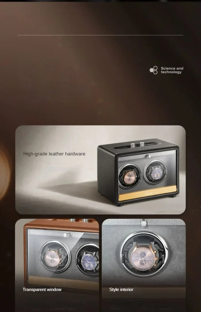 Large Luxury Watch Winder Organizer Storage Box Mechanical Watch Automatic Watch Winders Box Safe Deposit Boxes Display Gifts