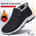 Thickened Waterproof Fleece Lined Winter Boots Men's Cotton Shoes Dad's Snow Boots Parent's Style Beijing Old Style Cloth Shoes