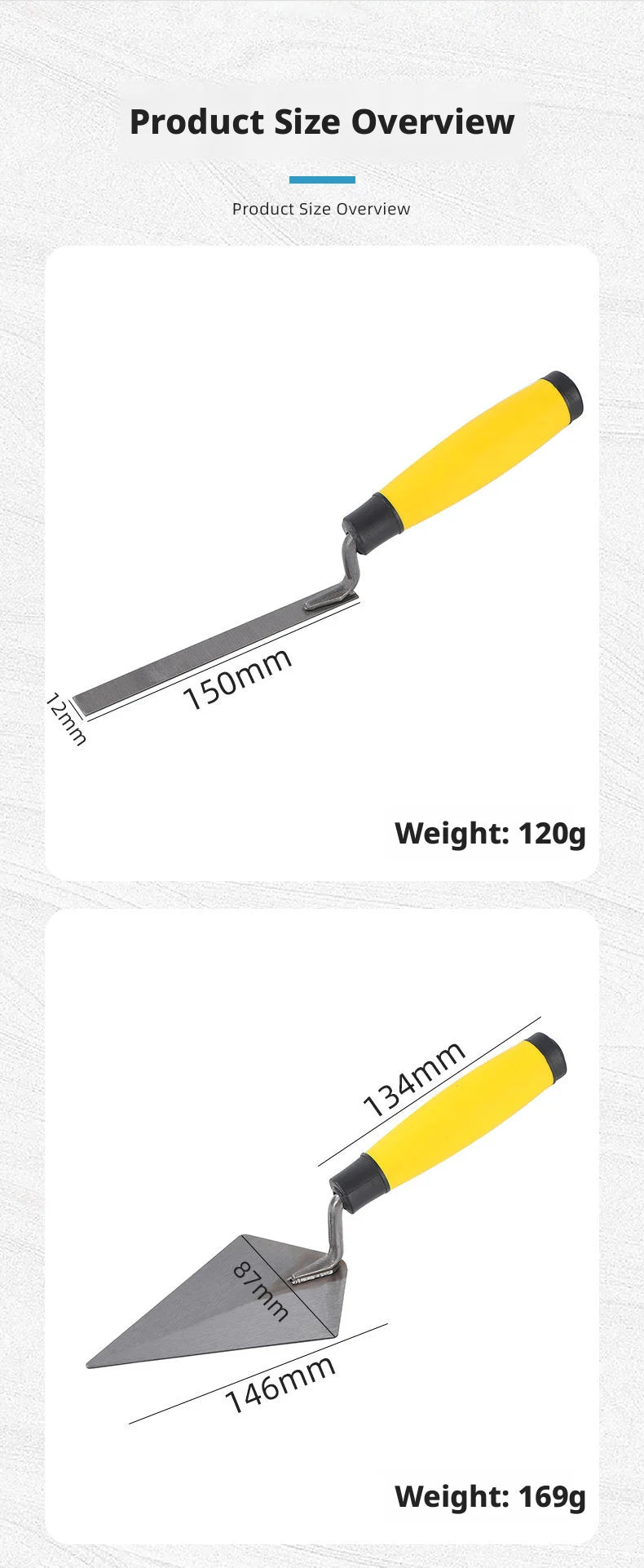 5 pcs Masonry Set carbon steel brickdaying trowelpointing trowelmargin trowel construction Finishing Hand Tools