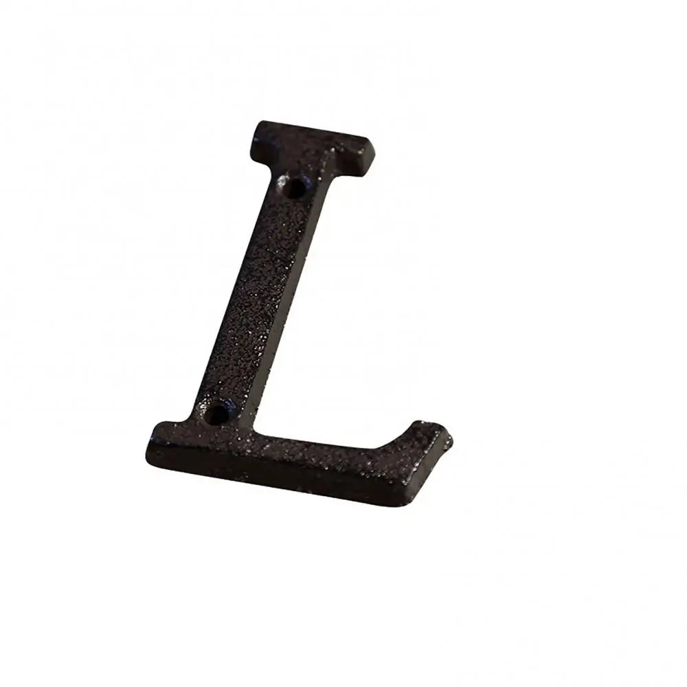 Retro Style Groceries Cast Iron Metal Creative DIY House Doorplate Letter Symbol