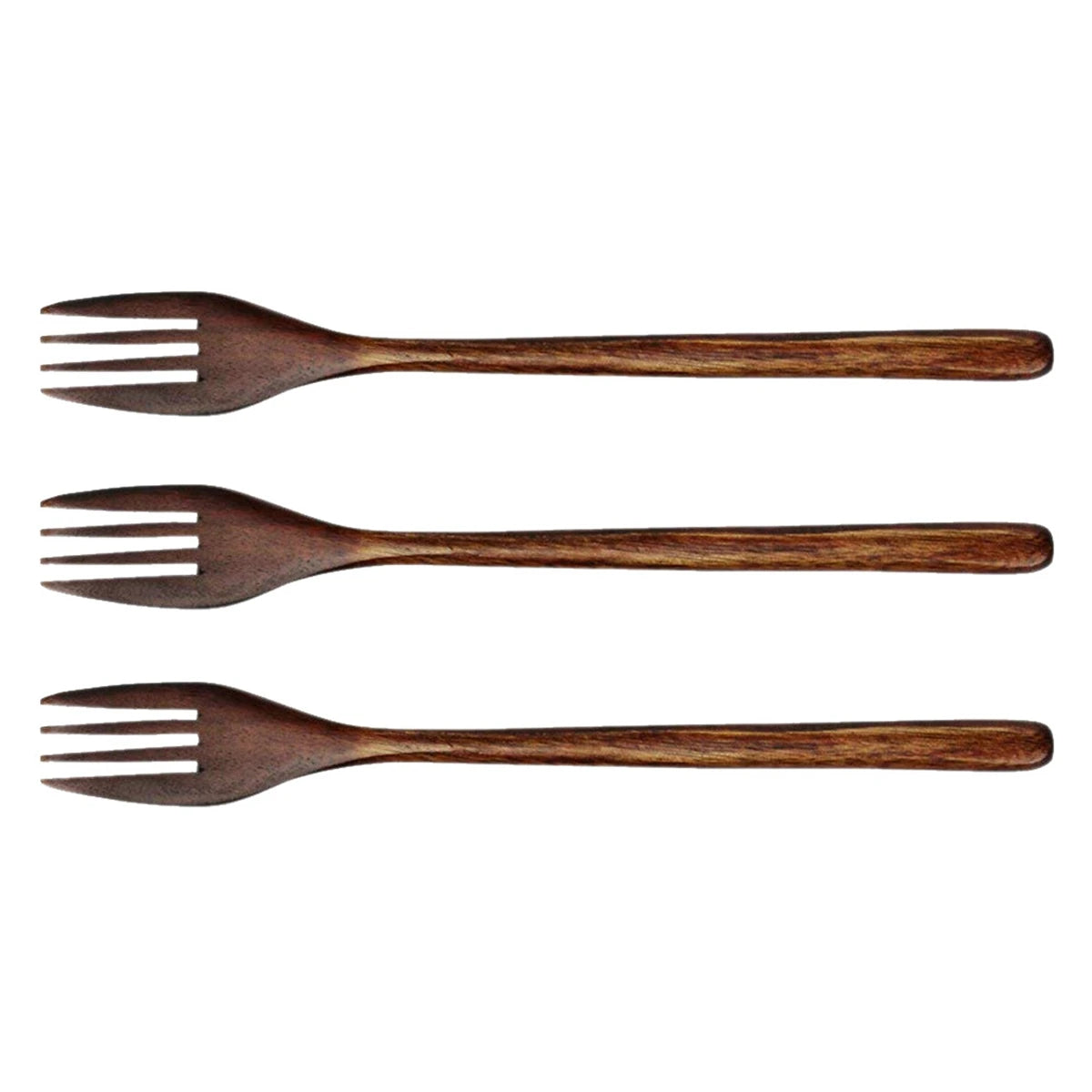 Kitchen Salad Cooking Wood Eco-friendly Natural Cutlery Wooden Forks Tableware Dinnerware