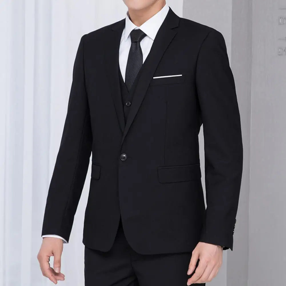 2026 Elegant Men Formal Blazer British Style Professional Work Groom Wedding Dress Best Man Blazer Jacket Blazer For Shirt Tie