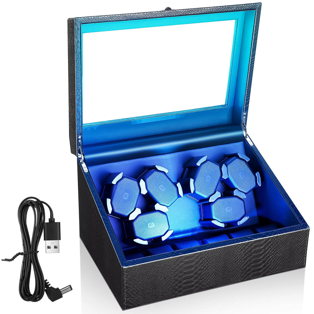 Watch Winders Box for Automatic Watches Box 6 watches Rotate Stand