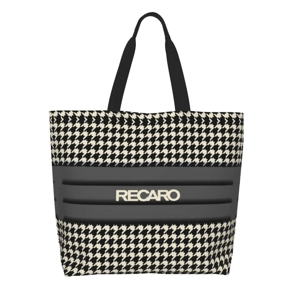Custom Recaros Logo Shopping Canvas Bags Women Durable Big Capacity Groceries Shopper Tote Bags