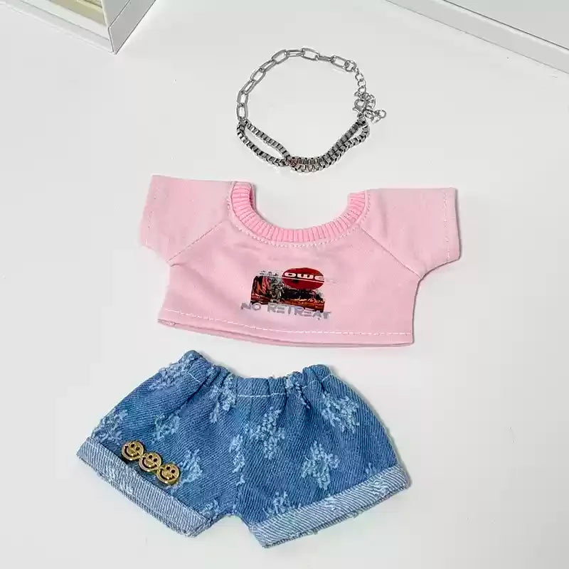 Only Clothes 20cm Doll Clothes Cotton Doll Blind Box Plush Doll Clothing Wow Cool Wakuku Doll Clothes Multiple Styles Set