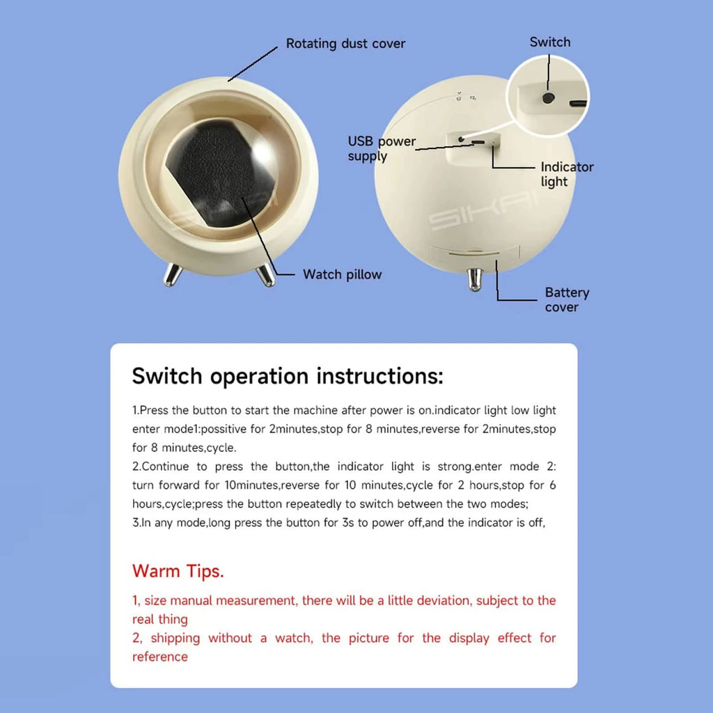 Watch Winders Box for Automatic Watches Usb Power Globally Motor Mechanical Watch Rotate Stand Box Fashion Decoration