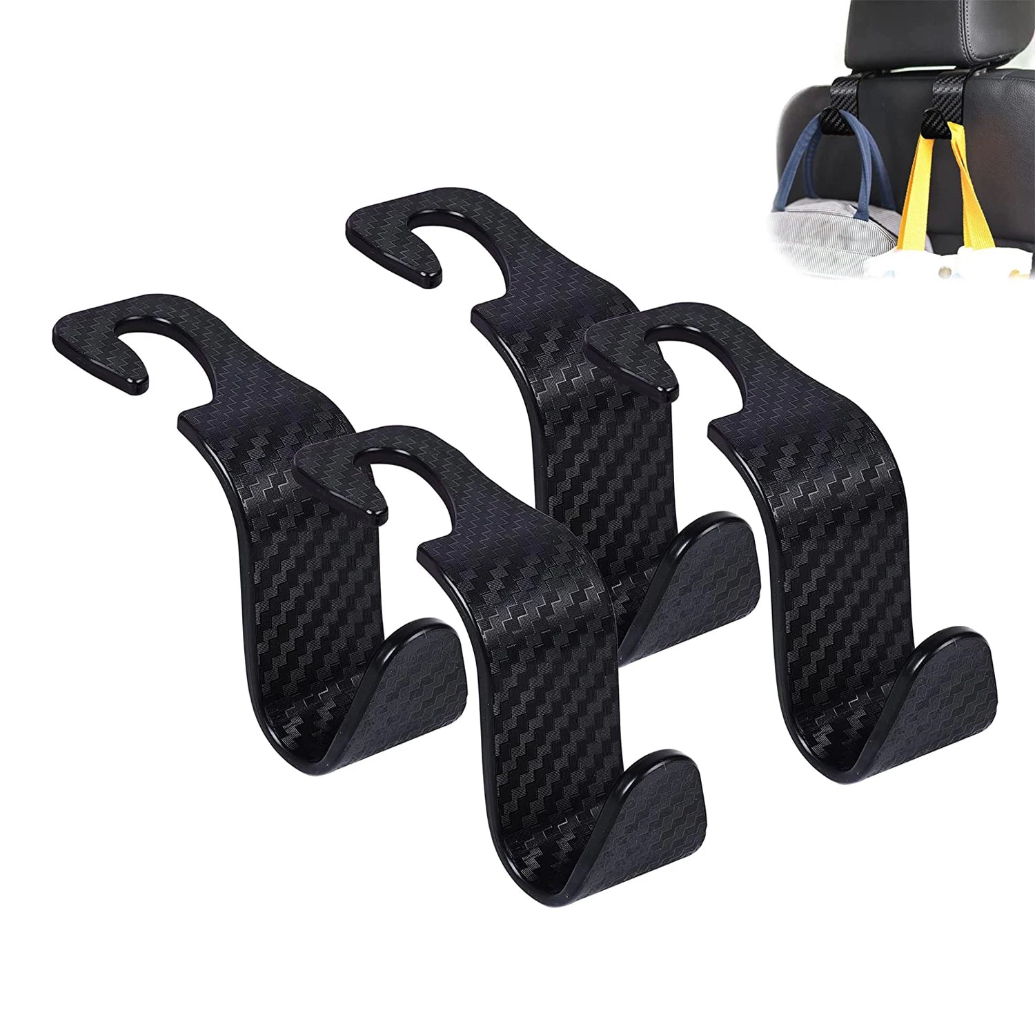 2pcs Universal Car Seat Headrest Hook Storage Hanger for Handbag Purse Coat Groceries