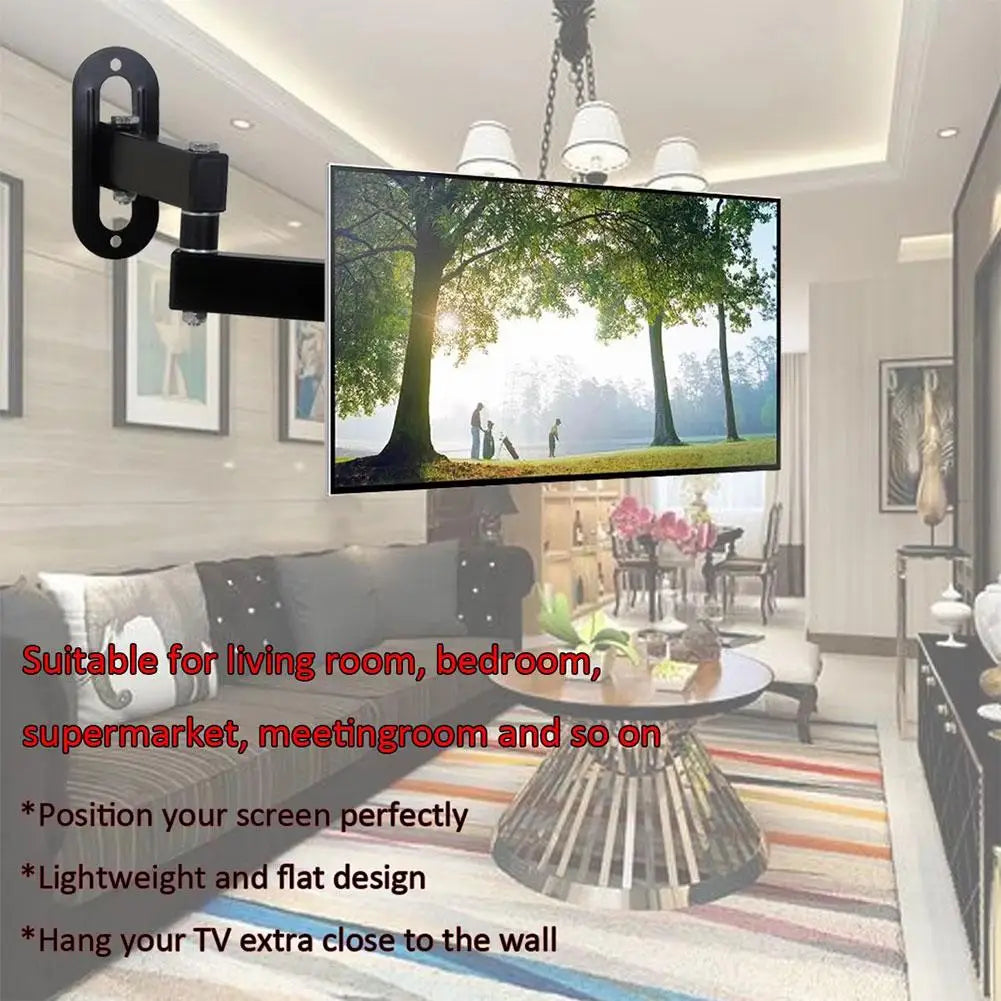 TV Monitor TV Mounts LCD LED Monitor Wall Mount Bracket Adjustable TV Screen Holder TV Frame Support For 10-27 Inches TV