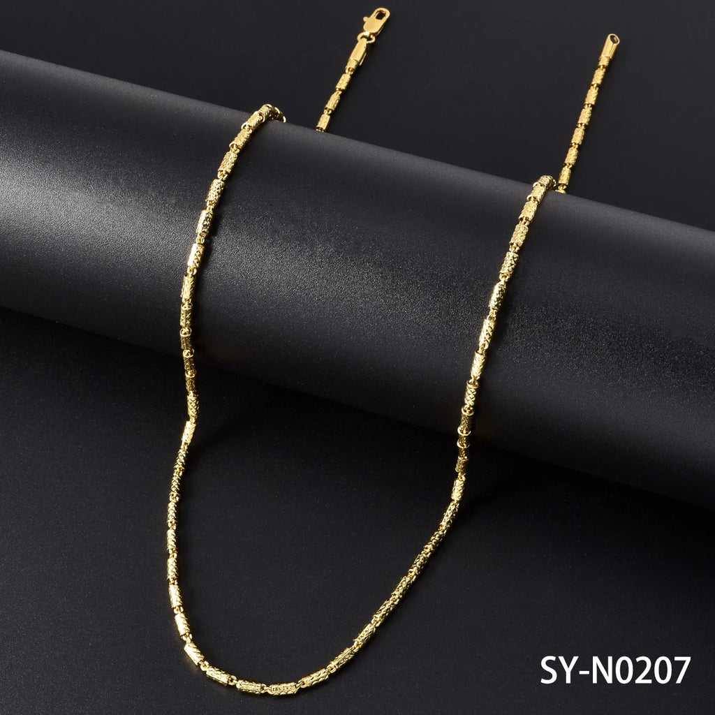 Trendy 18K Gold Plated Chain Necklace for Men Women Luxury Thick Cuban Link Jewelry Textured Design Statement Gift