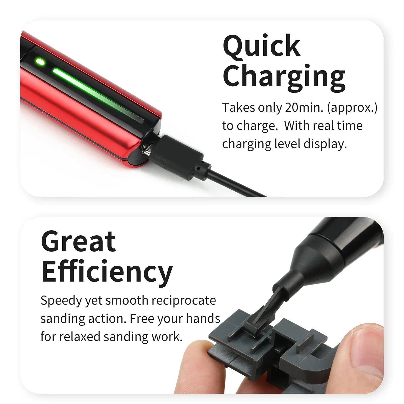DSPIAE ES-P Sander Pen ES-A Reciprocating Sander Electric Grinding Pen for Military Model Craft Tools Hobby DIY