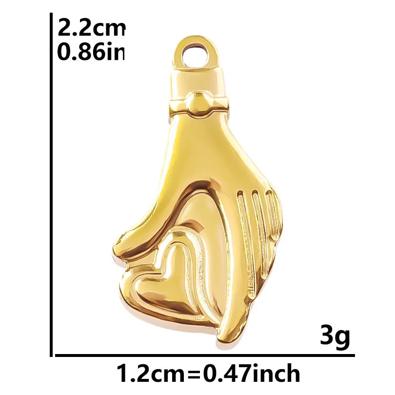 6Pcs/Lot Stainless Steel Gothic Catholic Sacred Heart Charms Jewelry Wholesale Thorns Lava Love Pendant Diy Necklaces Wholesale
