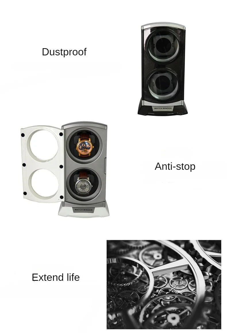 Silent Mechanism Movement Watch Winders Automatic Rotating Mechanical Wrist Watches Winding Device Mens Watch Organizer Boxes