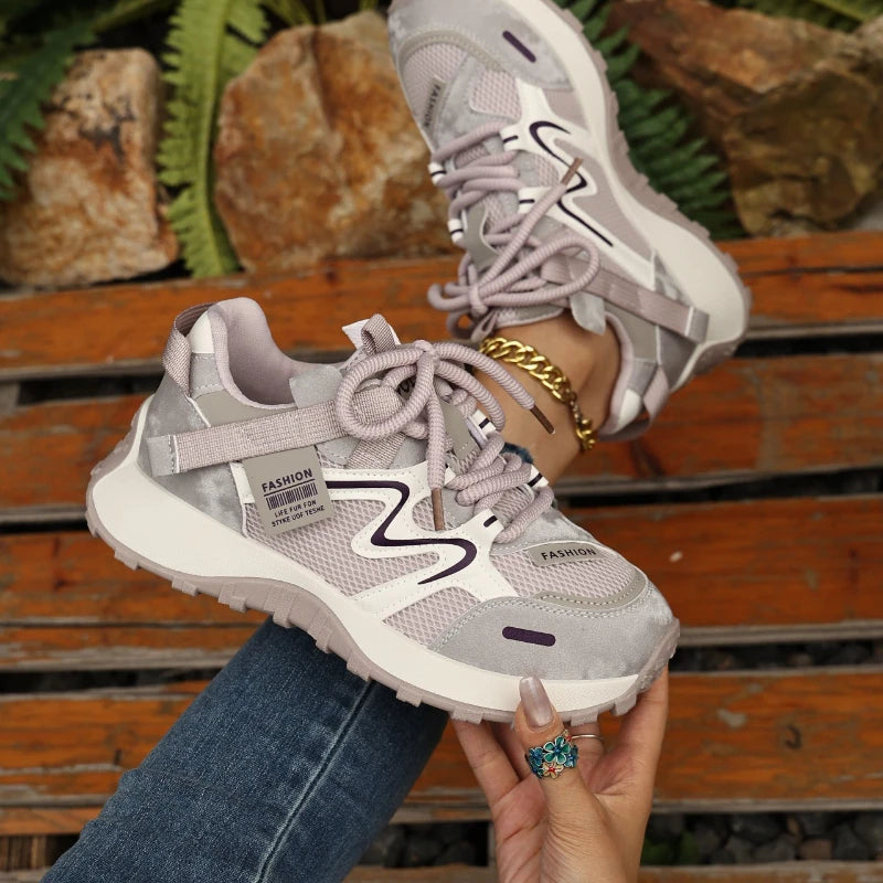 2026 New Comfortable and Stylish Women's Shoes: Elegant Round-Toe Solid Color Sporty Casual Shoes for Spring and Autumn