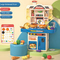 Children Play House Toy Simulation Kitchen Table with Sound Kids Role Play Kitchen Utensils for Girl Cooking Educational Toy Set