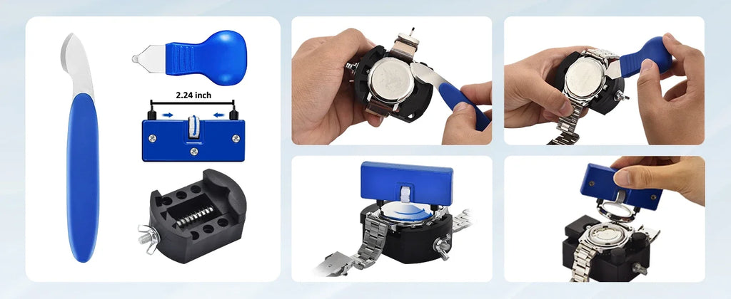 Watch Repair Kit Professional Watch Battery Replacement Tool Watch Back Remover Tools Watch Case Opener Watch Back Remover Holde